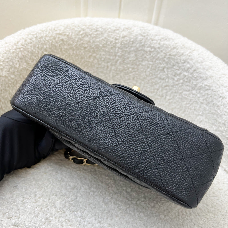 Chanel Classic Mini Rectangle Flap in Black Caviar and GHW