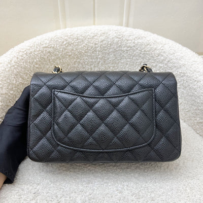 Chanel Classic Mini Rectangle Flap in Black Caviar and GHW