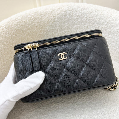 Chanel Classic Small Vanity in Black Caviar and LGHW