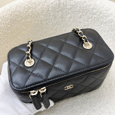 Chanel Classic Small Vanity in Black Caviar and LGHW