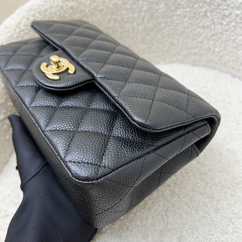 Chanel Classic Mini Rectangle Flap in Black Caviar and GHW
