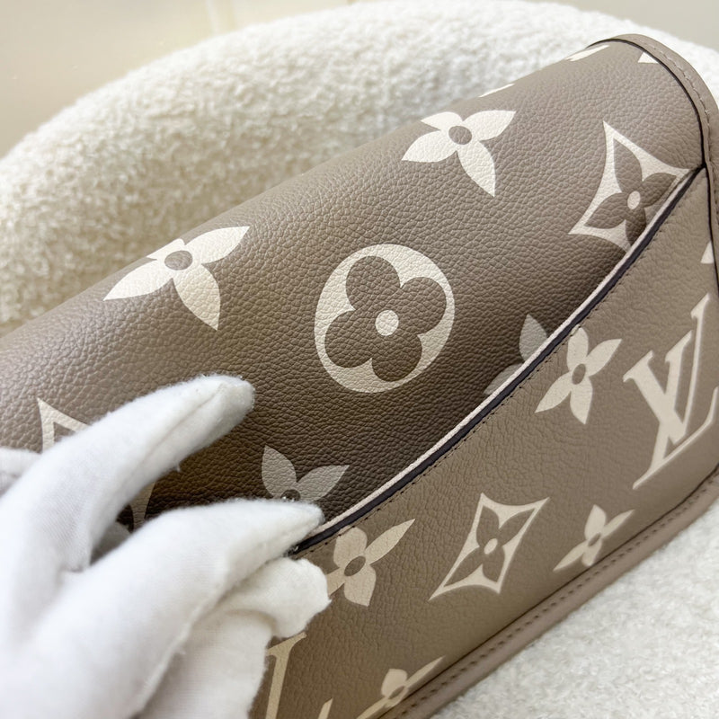 LV Diane in Tourterelle (Grey) / Creme Giant Monogram Empreinte Leather and GHW