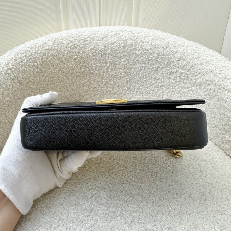 Chanel Boy Clutch on Chain WOC in Black Caviar AGHW