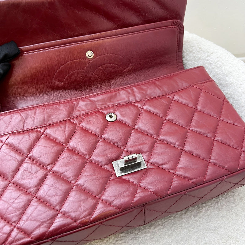 Chanel 2.55 Reissue Large 226 Flap in Dark Red Distressed Calfskin and RHW