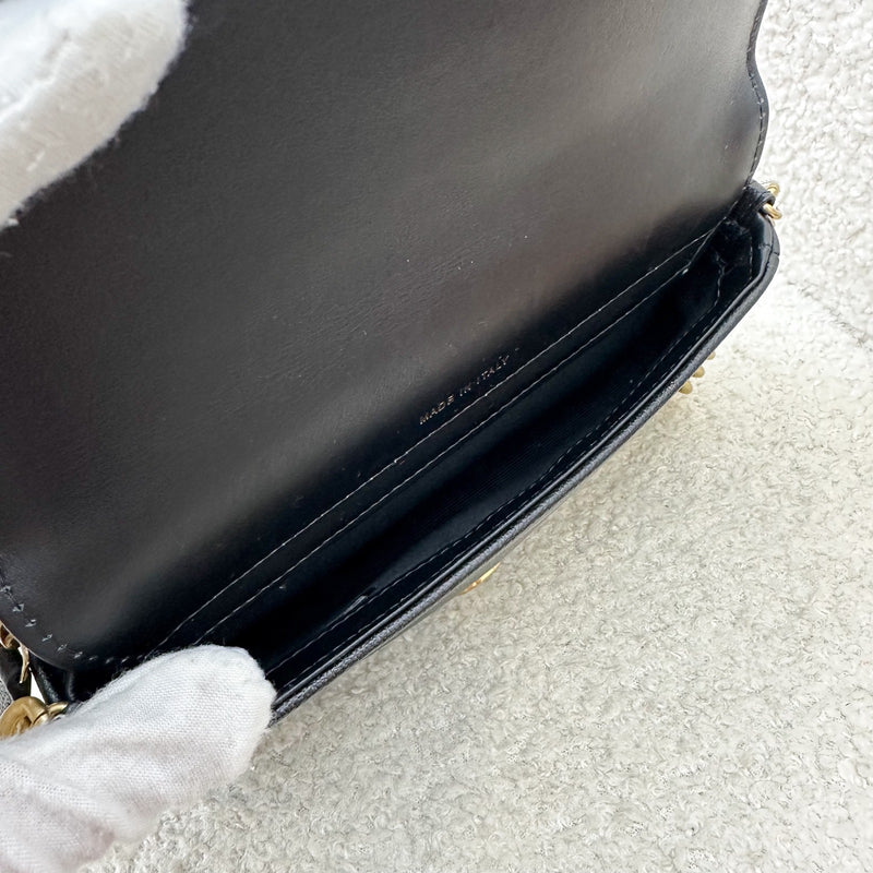 Chanel Boy Clutch on Chain WOC in Black Caviar AGHW