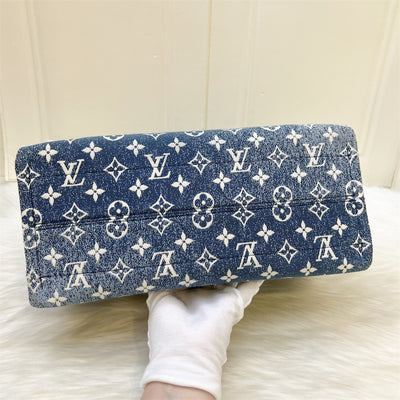 LV Onthego MM in Ombre Blue Denim and GHW