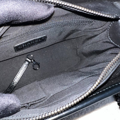 Chanel So Black Small Gabrielle Hobo Bag in Black Distressed Leather and Black HW