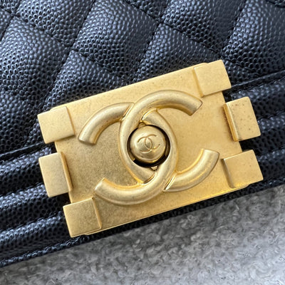 Chanel Small 20cm Boy Flap in Black Caviar and AGHW (A67085)