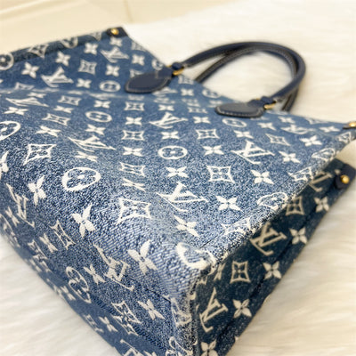 LV Onthego MM in Ombre Blue Denim and GHW