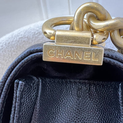 Chanel Small 20cm Boy Flap in Black Caviar and AGHW (A67085)