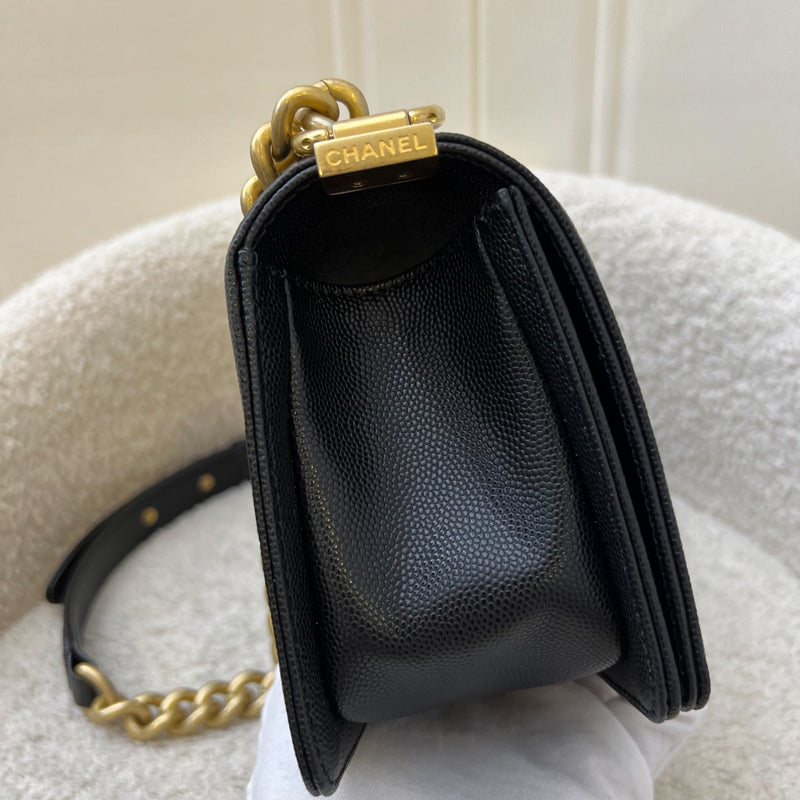 Chanel Small 20cm Boy Flap in Black Caviar and AGHW (A67085)