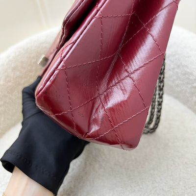 Chanel 2.55 Reissue Large 226 Flap in Dark Red Distressed Calfskin and RHW