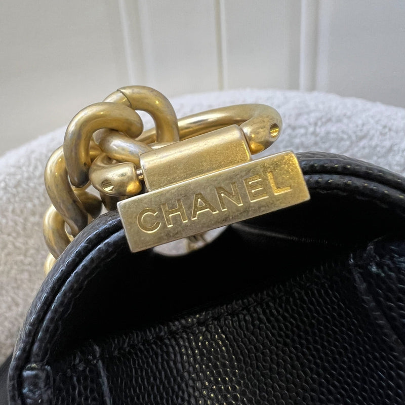 Chanel Small 20cm Boy Flap in Black Caviar and AGHW (A67085)