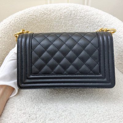 Chanel Small 20cm Boy Flap in Black Caviar and AGHW (A67085)