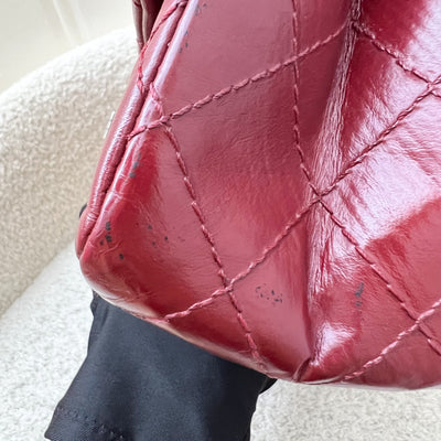 Chanel 2.55 Reissue Large 226 Flap in Dark Red Distressed Calfskin and RHW