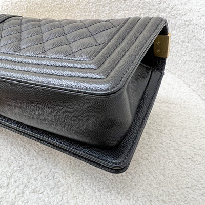 Chanel Small 20cm Boy Flap in Black Caviar and AGHW (A67085)