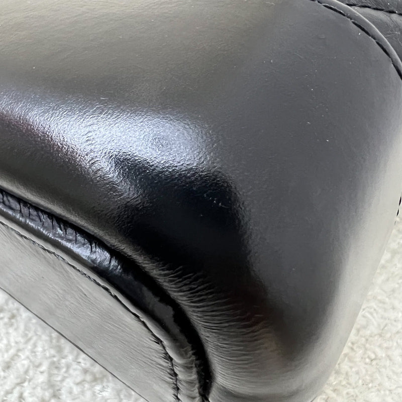 Chanel So Black Small Gabrielle Hobo Bag in Black Distressed Leather and Black HW