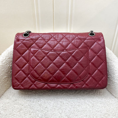 Chanel 2.55 Reissue Large 226 Flap in Dark Red Distressed Calfskin and RHW