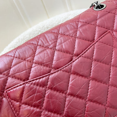 Chanel 2.55 Reissue Large 226 Flap in Dark Red Distressed Calfskin and RHW