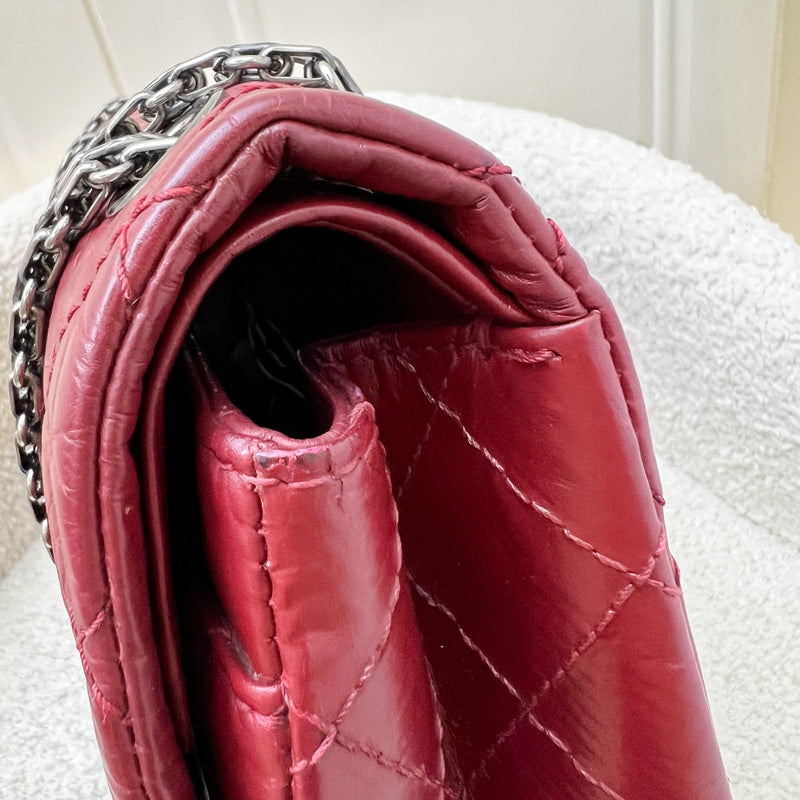 Chanel 2.55 Reissue Large 226 Flap in Dark Red Distressed Calfskin and RHW