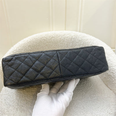Chanel 16C Two-Tone Day Medium Flap in Distressed Black Caviar and Matte GHW