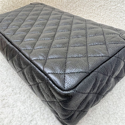 Chanel 16C Two-Tone Day Medium Flap in Distressed Black Caviar and Matte GHW