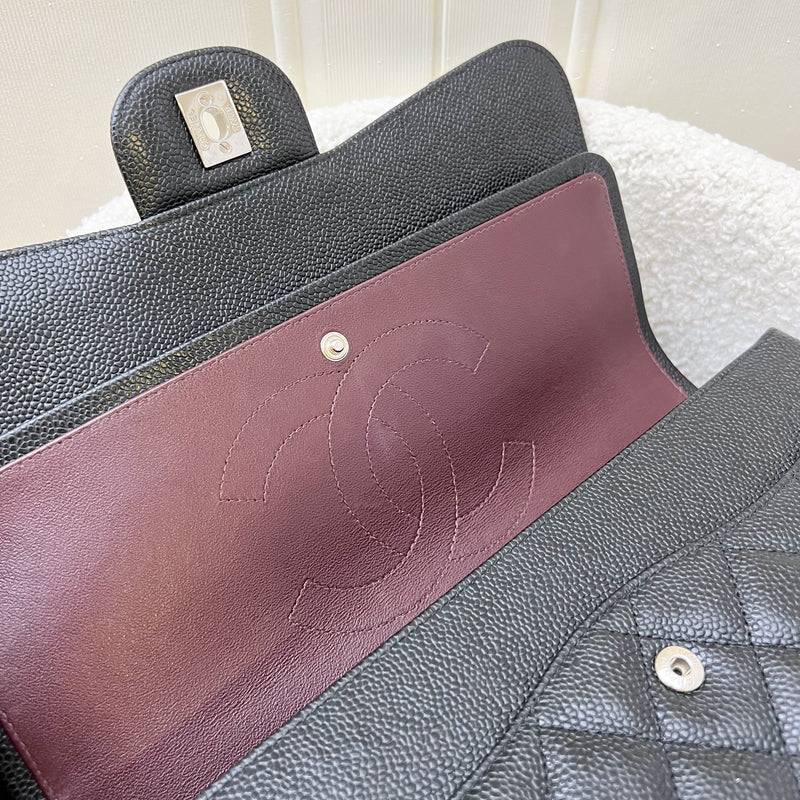 Chanel Jumbo Classic Flap DF in Black Caviar and SHW