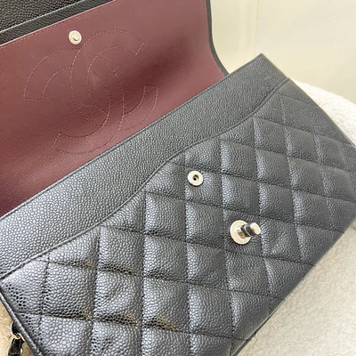 Chanel Jumbo Classic Flap DF in Black Caviar and SHW