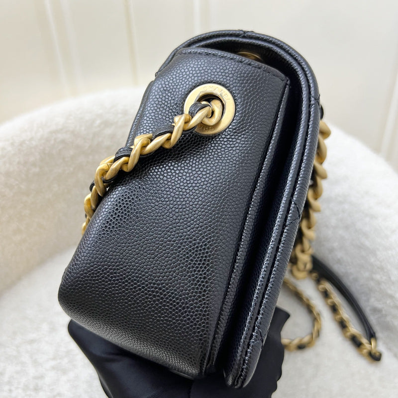 Chanel Seasonal Full Flap Bag in Black Caviar and AGHW (Model: AS1895)