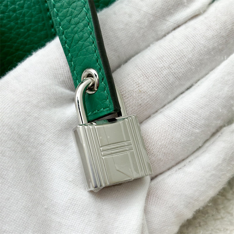 Hermes Picotin 18 in Vert Vertigo Clemence Leather and PHW