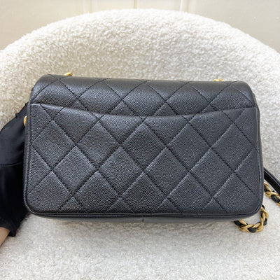 Chanel Seasonal Full Flap Bag in Black Caviar and AGHW (Model: AS1895)