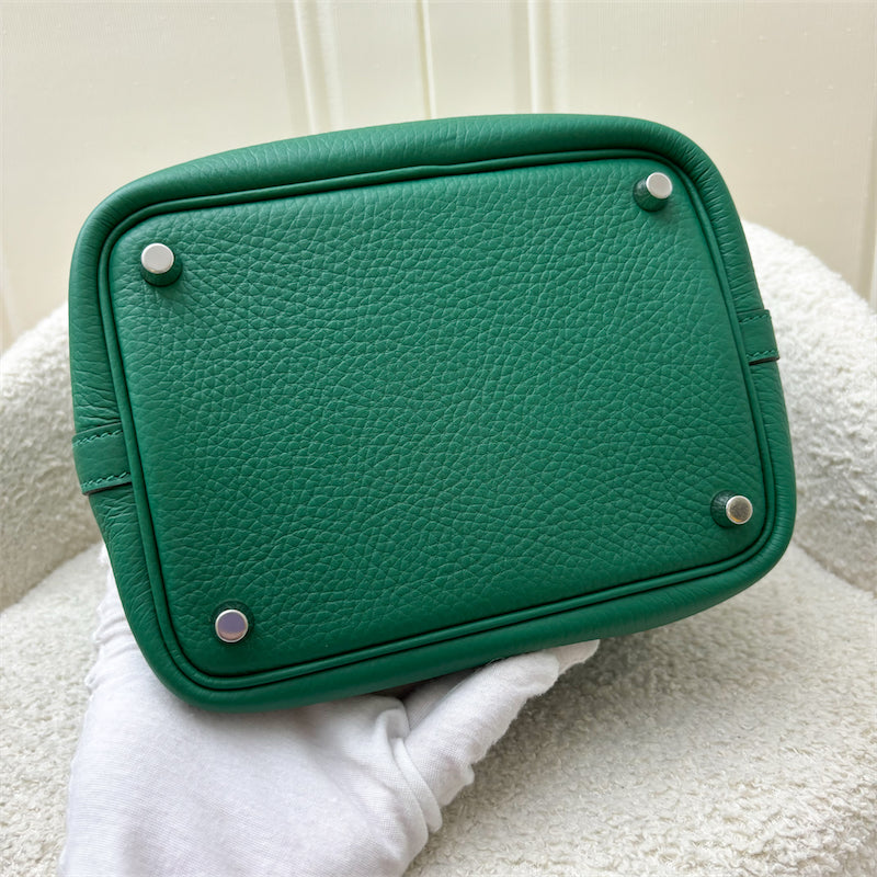 Hermes Picotin 18 in Vert Vertigo Clemence Leather and PHW