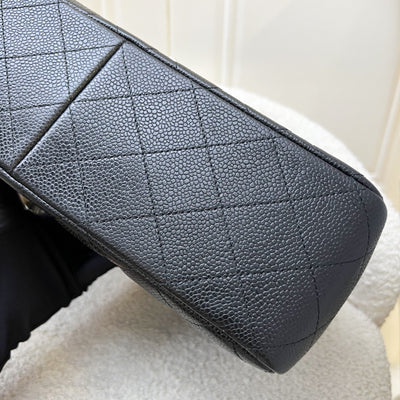 Chanel Jumbo Classic Flap DF in Black Caviar and SHW