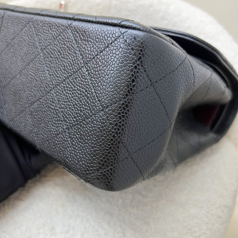 Chanel Jumbo Classic Flap DF in Black Caviar and SHW