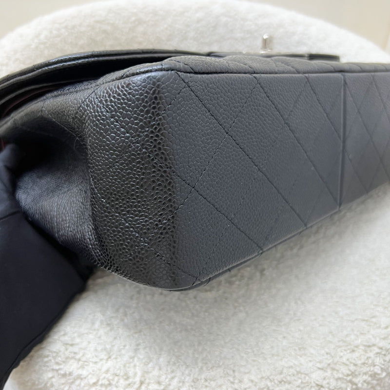 Chanel Jumbo Classic Flap DF in Black Caviar and SHW