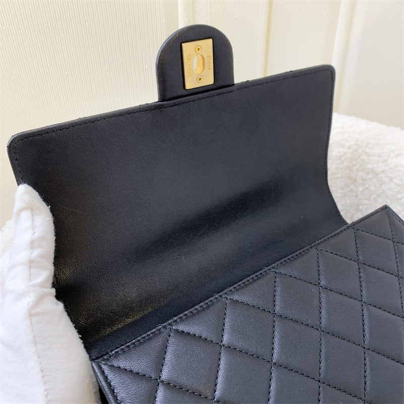 Chanel Small Chic Pearls Flap in Black Goatskin and AGHW