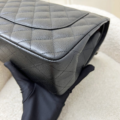 Chanel Jumbo Classic Flap DF in Black Caviar and SHW