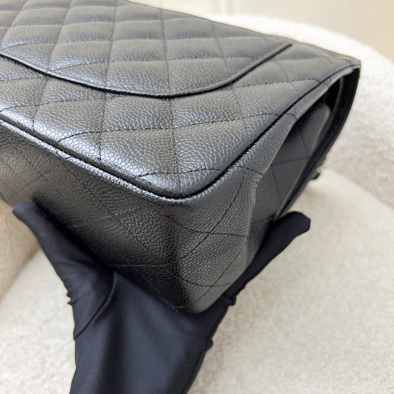 Chanel Jumbo Classic Flap DF in Black Caviar and SHW