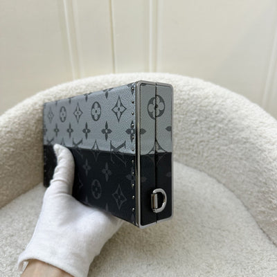 LV Limited Edition Wallet Trunk Clutch in Black / Silver Monogram Canvas