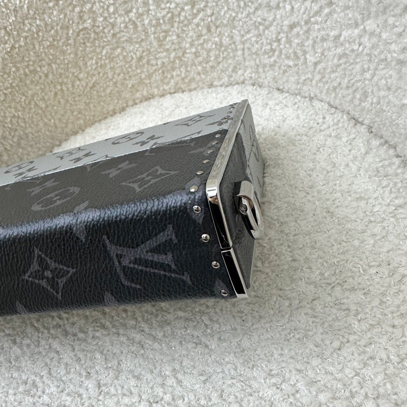 LV Limited Edition Wallet Trunk Clutch in Black / Silver Monogram Canvas