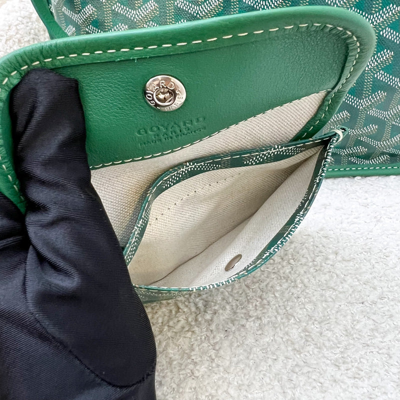 [Brand New - Local Set - Sep 2025] Goyard Mini Anjou in Green Goyardine Canvas with Green Trim