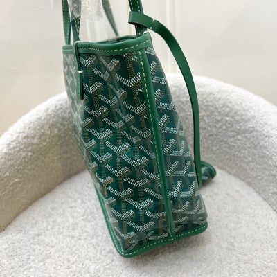 [Brand New - Local Set - Sep 2025] Goyard Mini Anjou in Green Goyardine Canvas with Green Trim