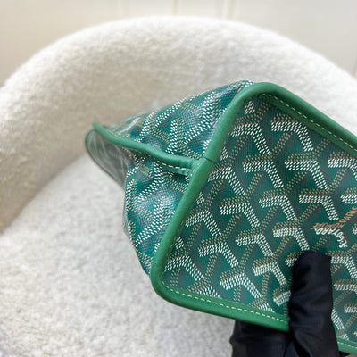 [Brand New - Local Set - Sep 2025] Goyard Mini Anjou in Green Goyardine Canvas with Green Trim