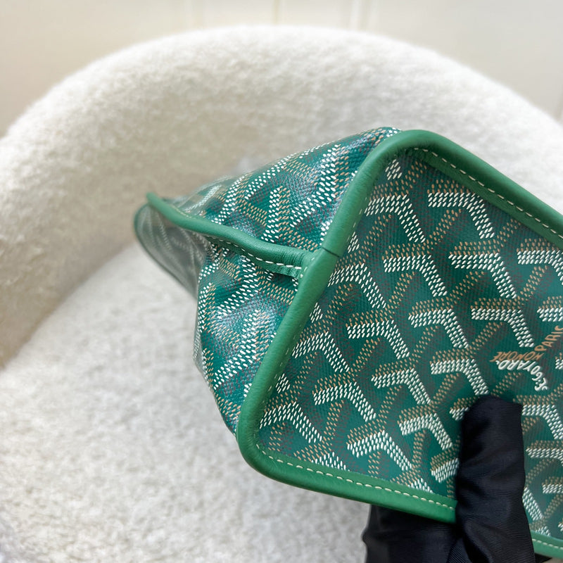 [Brand New - Local Set - Sep 2025] Goyard Mini Anjou in Green Goyardine Canvas with Green Trim