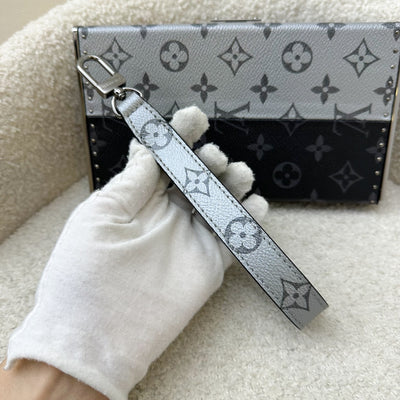 LV Limited Edition Wallet Trunk Clutch in Black / Silver Monogram Canvas