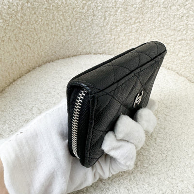 Chanel Zippy Slots Card Holder in Black Caviar and SHW