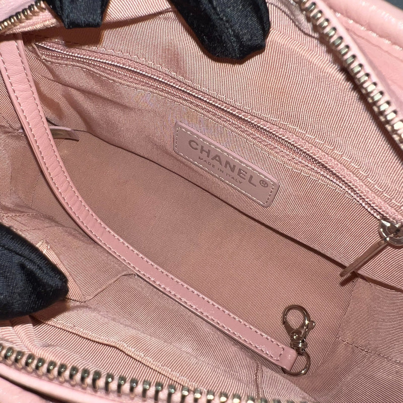 Chanel Small Gabrielle Hobo in Pink Distressed Calfskin, Pink Base and 3-Tone HW