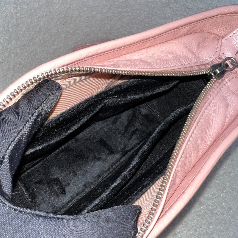 Chanel Small Gabrielle Hobo in Pink Distressed Calfskin, Pink Base and 3-Tone HW
