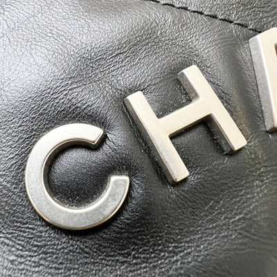Chanel 22 Medium Hobo Handbag in Black Calfskin and SHW (Model: AS3261)