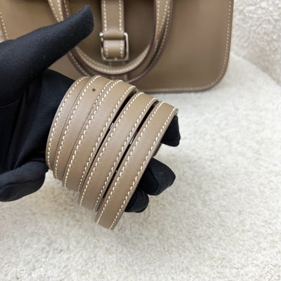 Hermes Mini Halzan in Etoupe Swift Leather and PHW